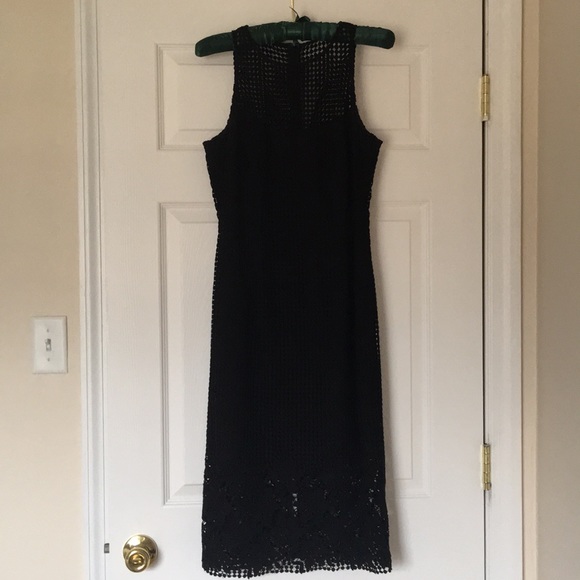 White House Black Market - Mixed Lace Sheath Dress - Picture 4 of 8